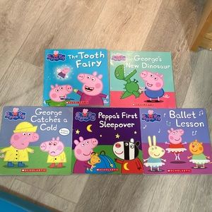 5x Peppa Pig softcover books